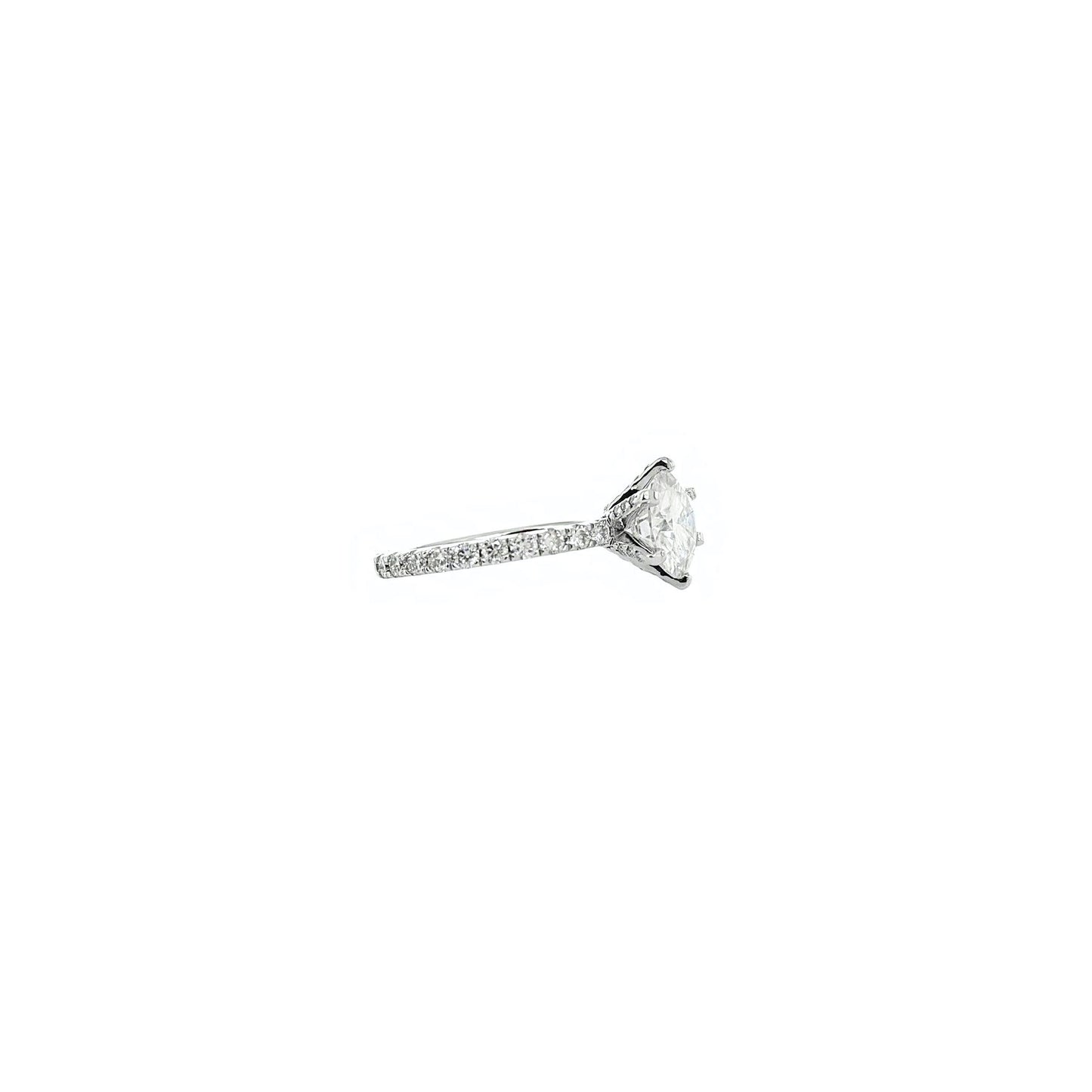 The Vault - 2CT Round Cut 3/4 Pave Ring