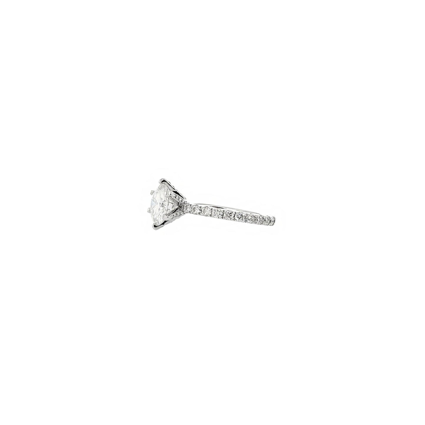 The Vault - 2CT Round Cut 3/4 Pave Ring