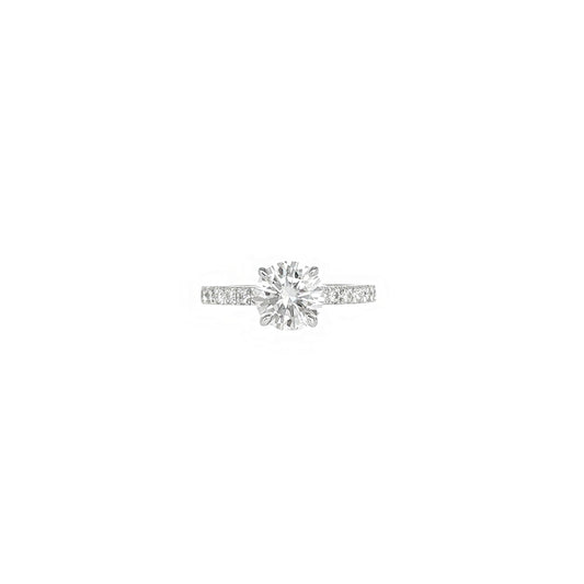 The Vault - Round Cut Moissanite Ring