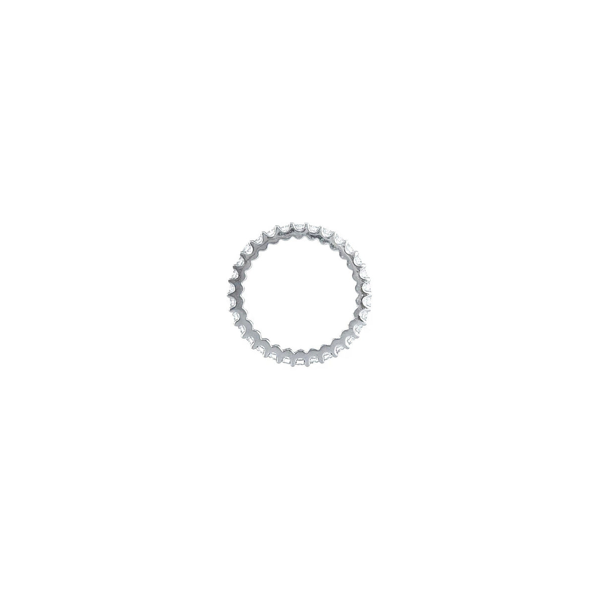 The Vault - 2MM U-Prong Round Cut Eternity Moissanite Band