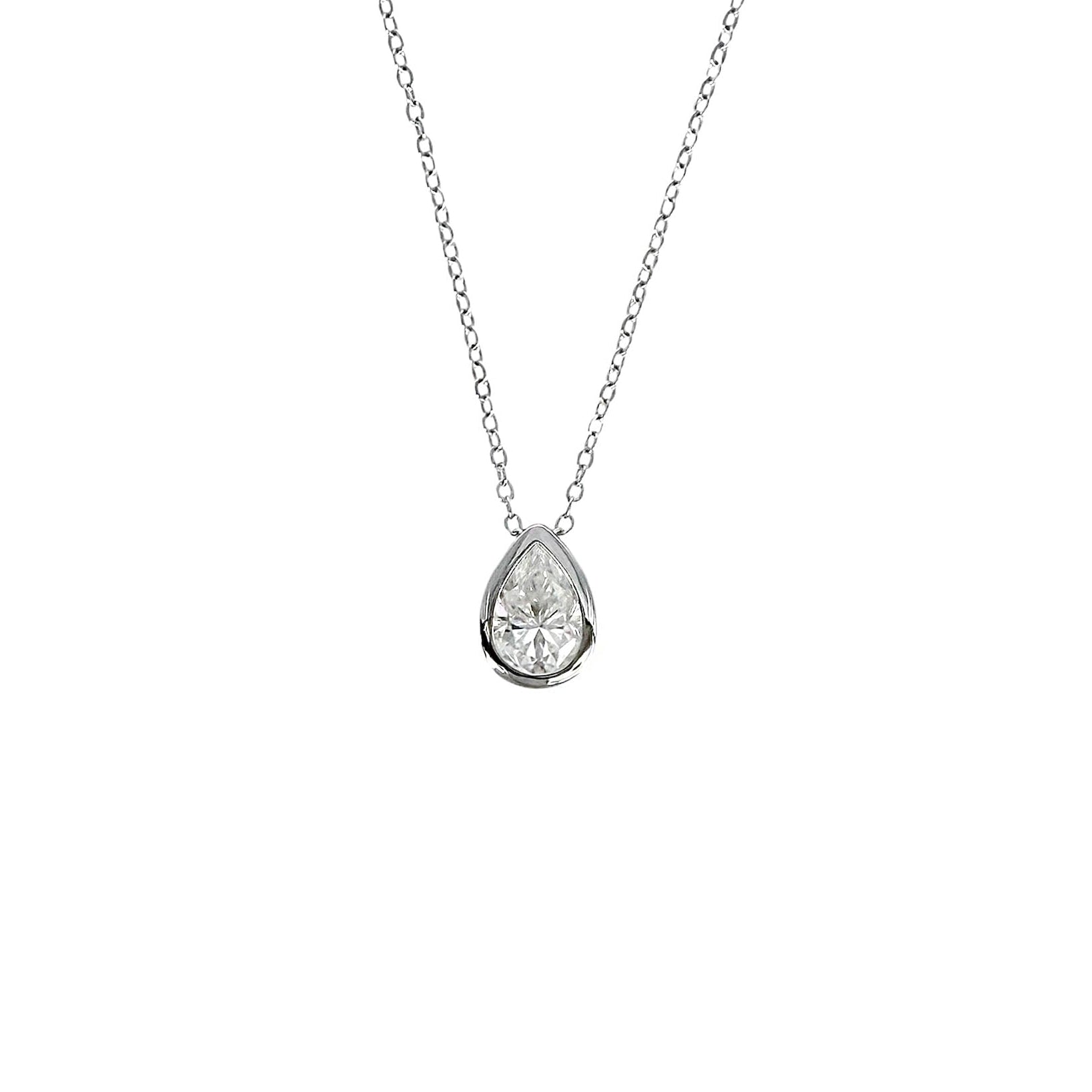 Bubble Pear Pendant Necklace