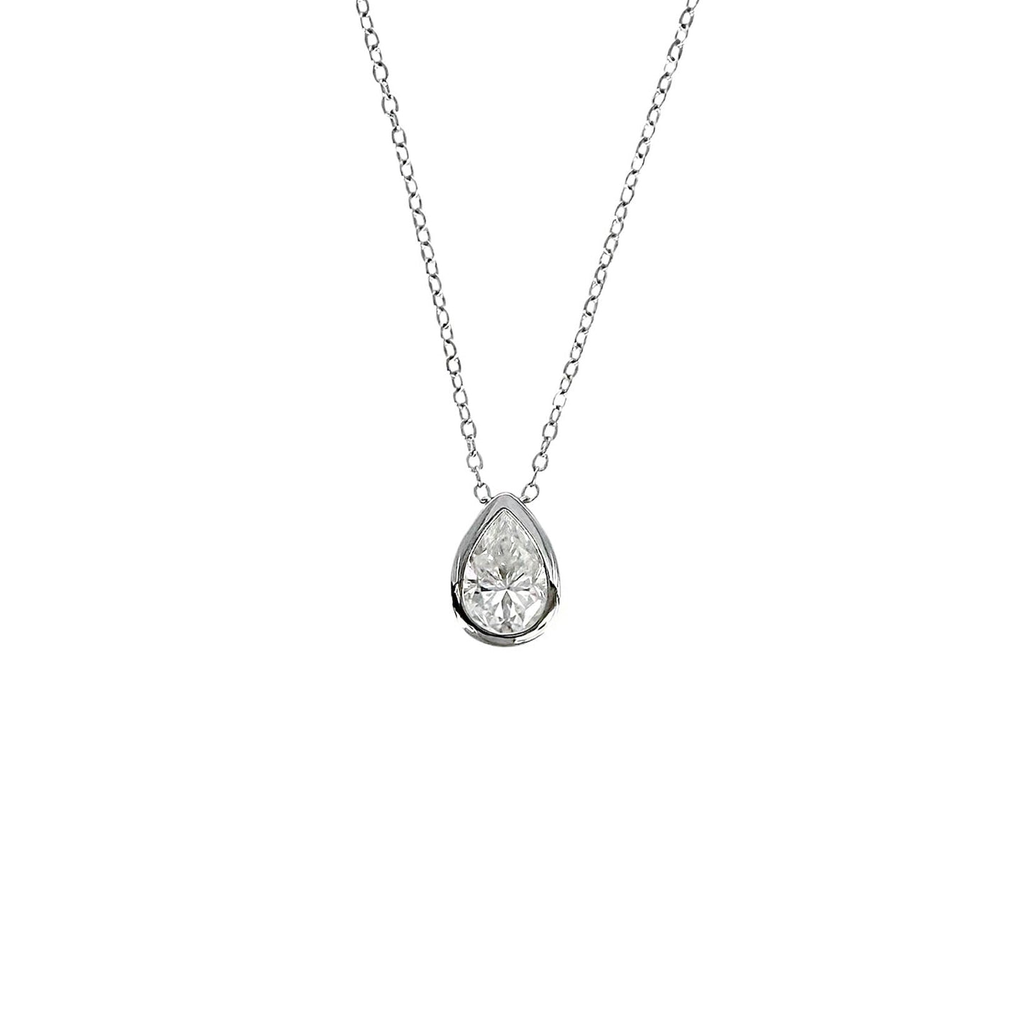 Bubble Pear Pendant Necklace