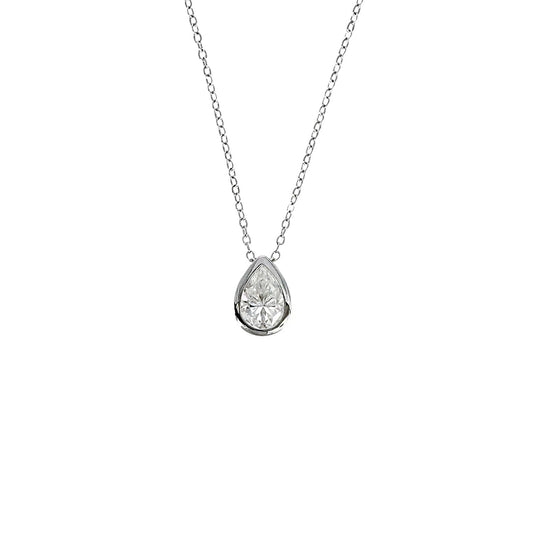 Bubble Pear Pendant Necklace