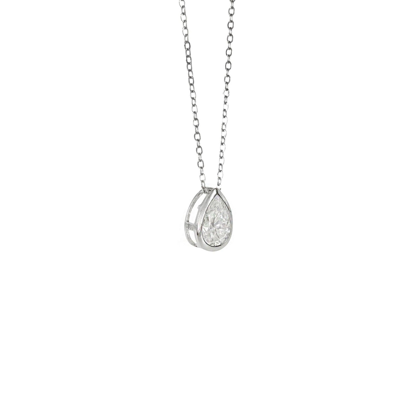 Bubble Pear Pendant Necklace